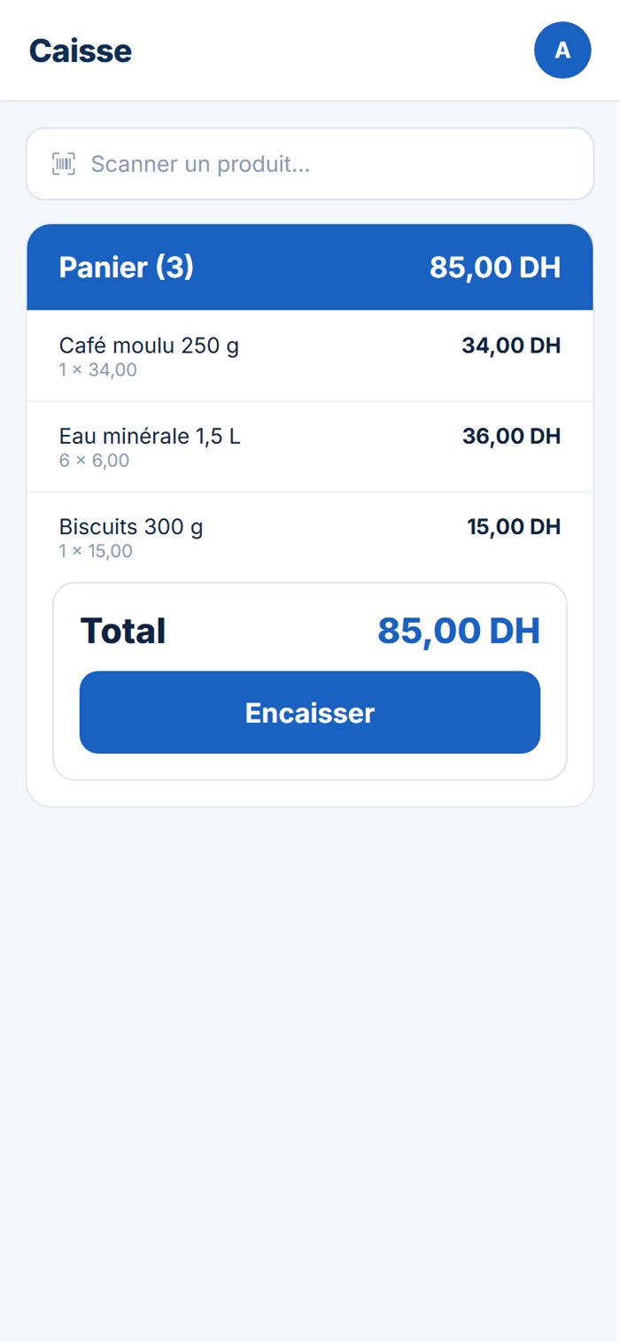 Caisse MSIT One Commerce sur smartphone