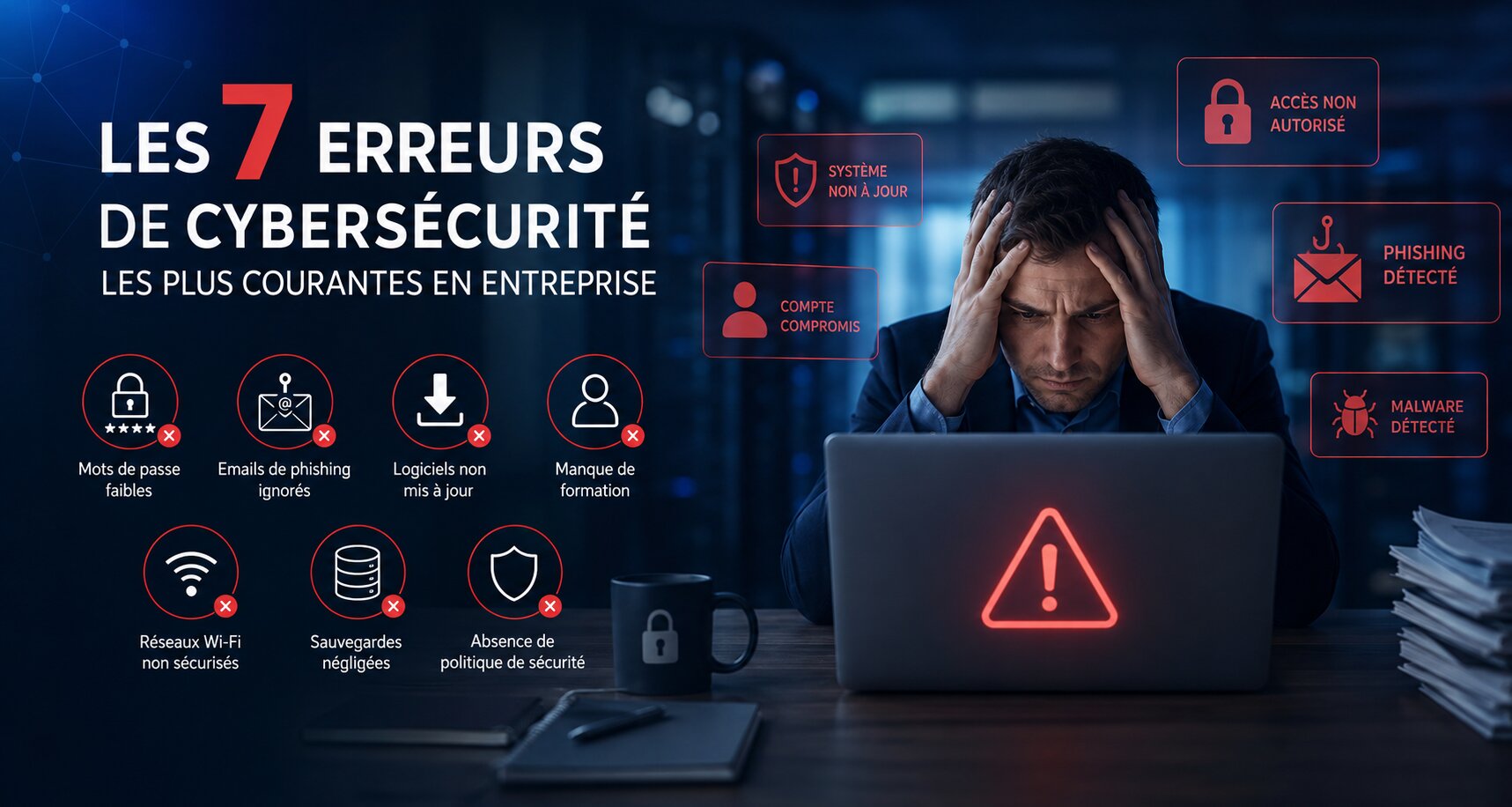 Les 7 erreurs de cybersécurité les plus courantes en entreprise