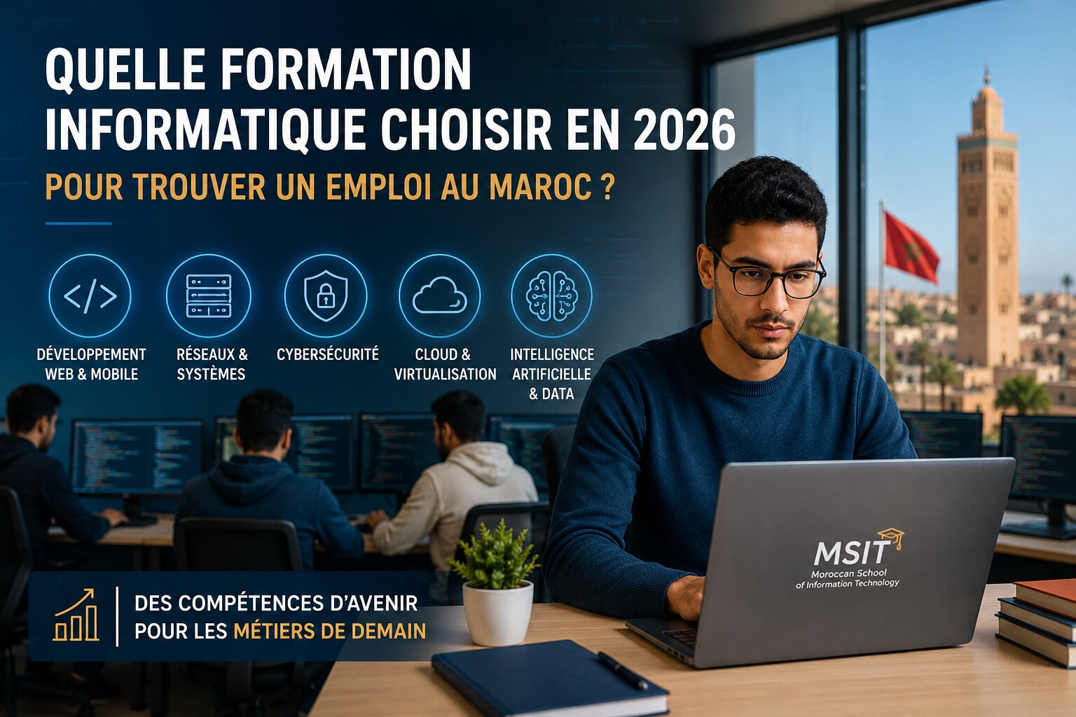 Quelle formation informatique choisir en 2026 pour trouver un emploi au Maroc ?